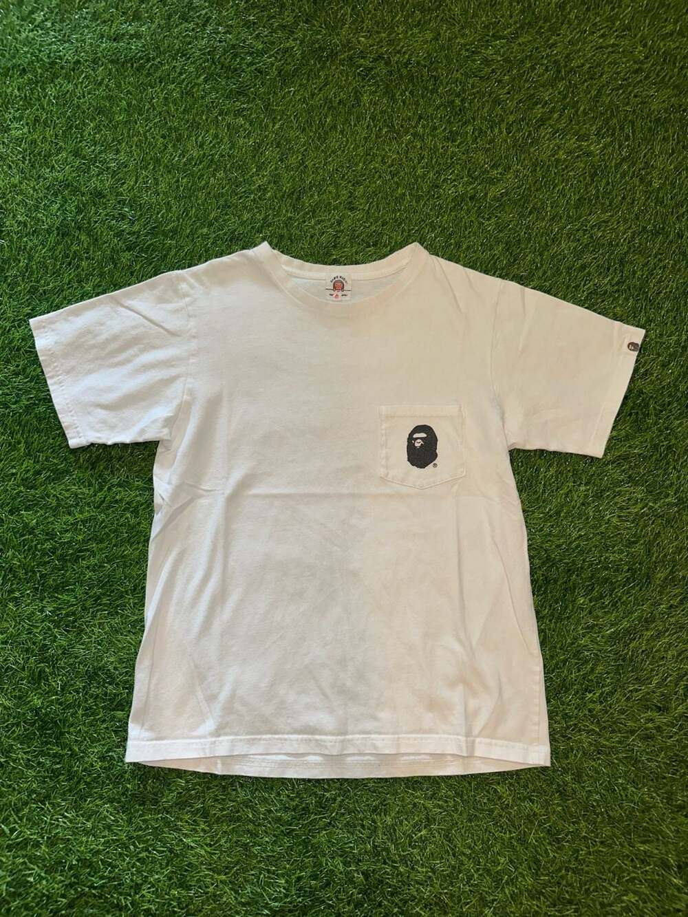 BAPE Kids White Ape Head Pocket T-Shirt Size 165
